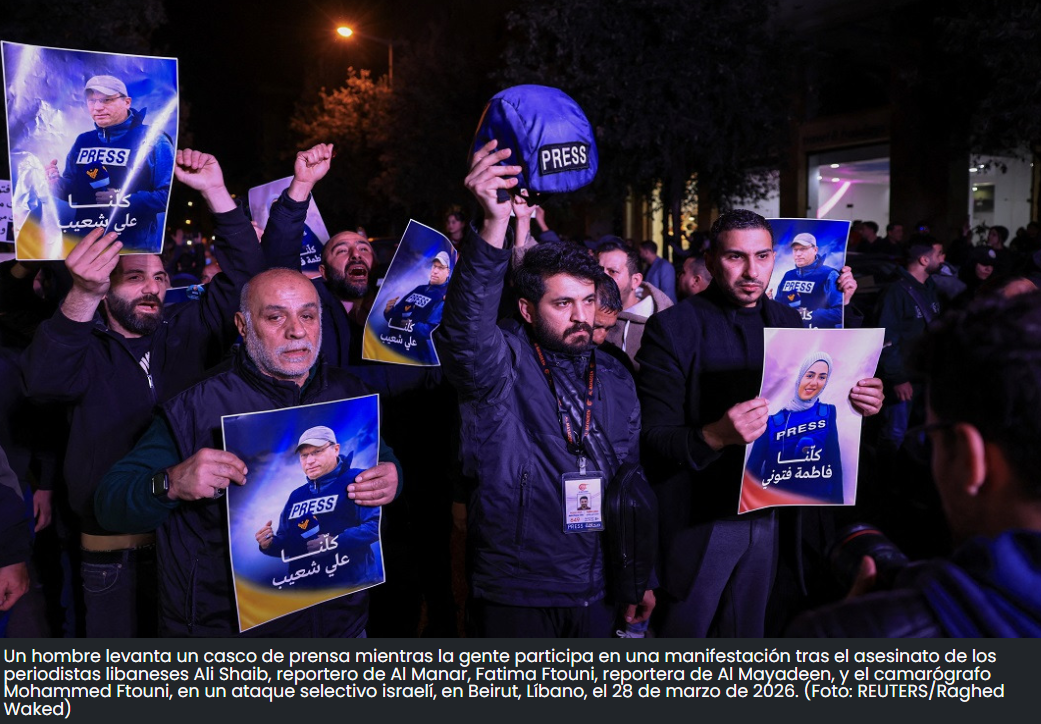 La Asociación Mundial de Periodistas condena ataque que dejó tres periodistas muertos en el sur del Líbano